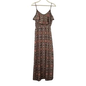 ANTHROPOLOGIE skies are blue boho chic maxi dress